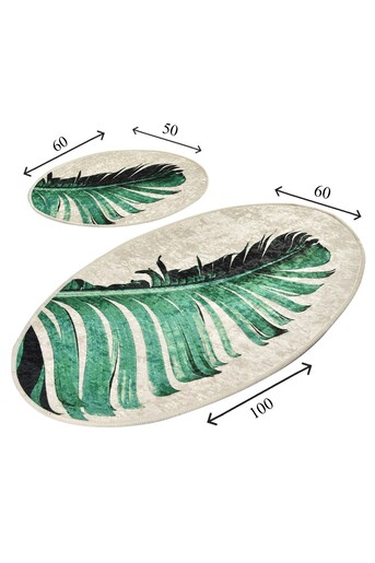 Kupaonski set tepiha Green 50x60cm i 60x100cm, 2/1