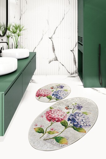 Kupaonski set tepiha Ortanca 50x60cm i 60x100cm, 2/1