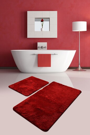 Kupaonski set tepiha Red 50x60cm i 60x100cm, 2/1, crveni