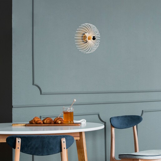 Zidna svjetiljka ASPENDOS, 36 cm, E27,  bijela