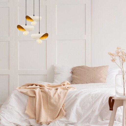 Visilica SIVANI 2, 3 x E27, bijelo/zlatna