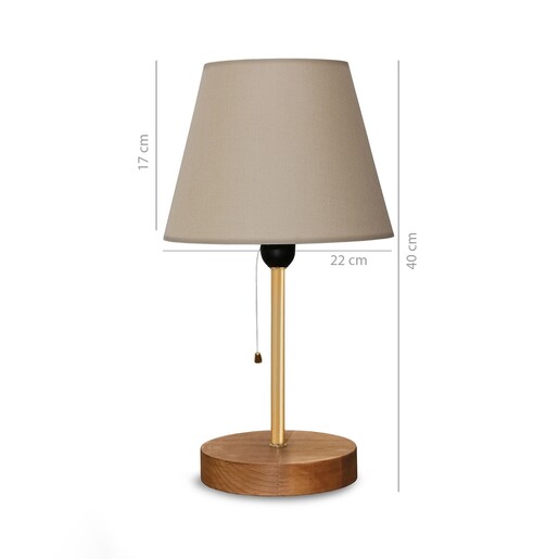 Stolna svjetiljka MILKY, E27, smeđe/bež