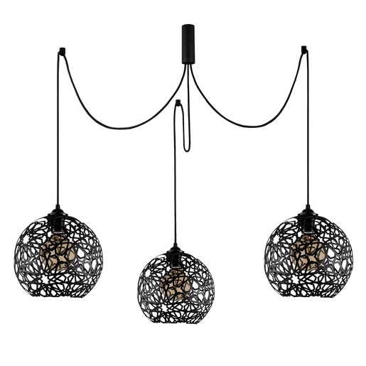 Visilica PELLE 1, 3 x E27, crna