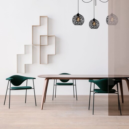 Visilica PELLE 1, 3 x E27, crna