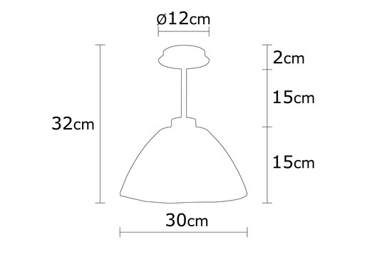 Visilica BORNOVA, E27, crna
