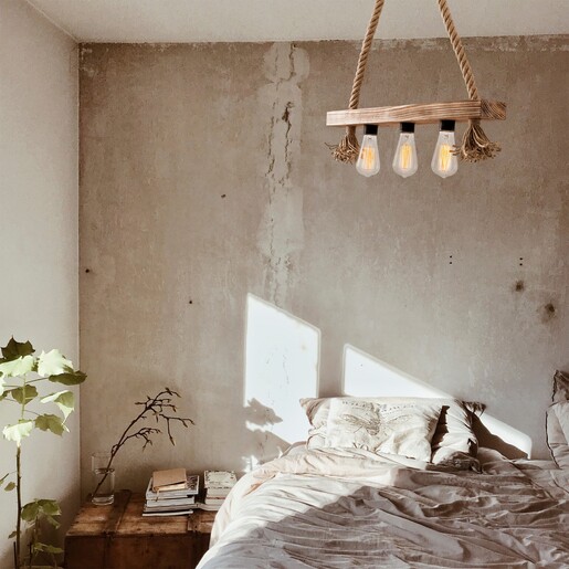 Visilica EREBOS,  3 x E27, smeđa