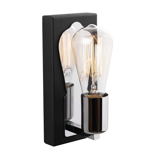 Zidna svjetiljka KARAIN, 3 x E27, crna