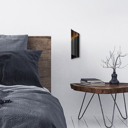 Zidna svjetiljka KORNET, E27, crna