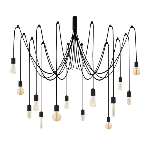 Visilica KABLUNI MULTI, 14 x E27, crna