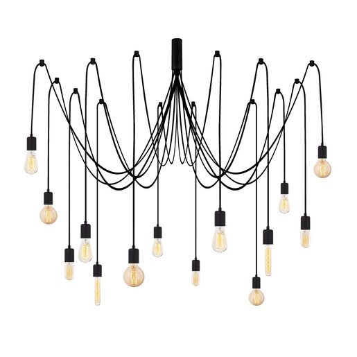 Visilica KABLUNI MULTI, 14 x E27, crna