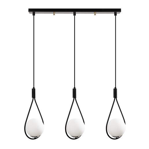 Visilica MUDONI TRIS.  3 x E27, crna