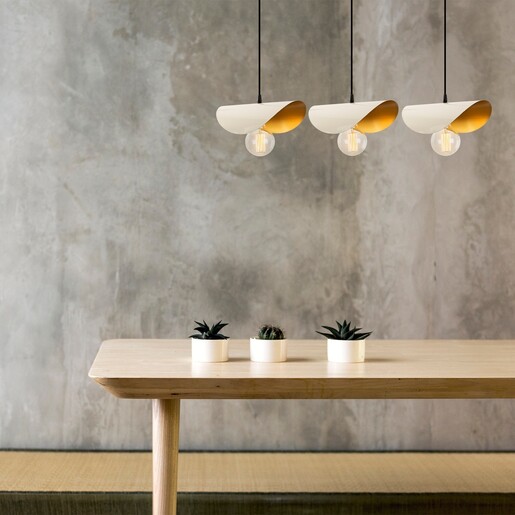 Visilica SIVANI 3, 3 x E27, bijelo/zlatna