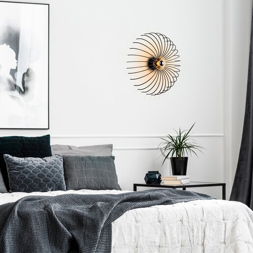 Zidna svjetiljka ASPENDOS, 56 cm, E27,  crna