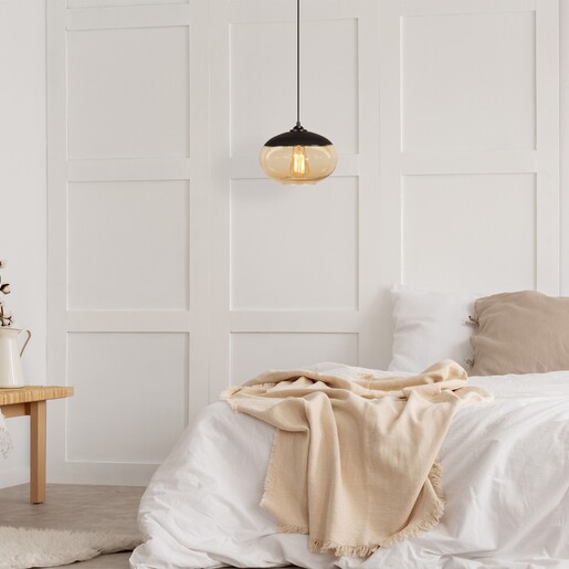 Visilica PADOVA, E27, crno/mjedena