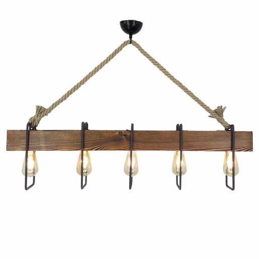 Visilica DEMIR,  5 x E27, smeđe/crno/ bež