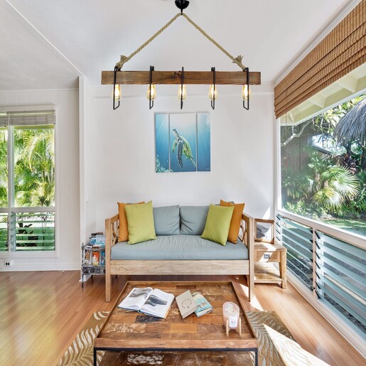 Visilica DEMIR,  5 x E27, smeđe/crno/ bež