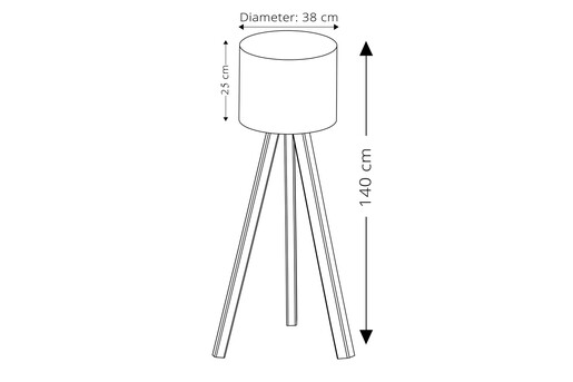 Podna svjetiljka OAK, E27, sivo/svijetlo smeđa