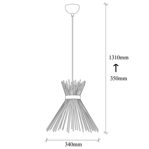 Visilica KIRP, E27, crna