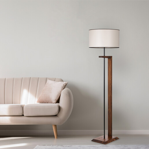 Podna svjetiljka CEVIZ,  E27, smeđe/bež