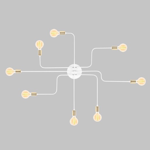 Stropna svjetiljka TRUVA, 8 x E27, bijela