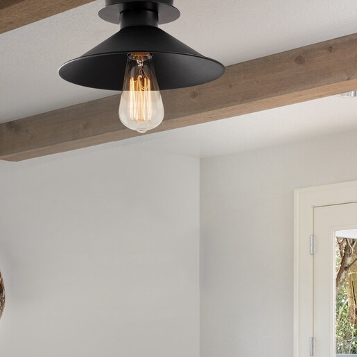 Stropna svjetiljka BERCESTE, E27, crna