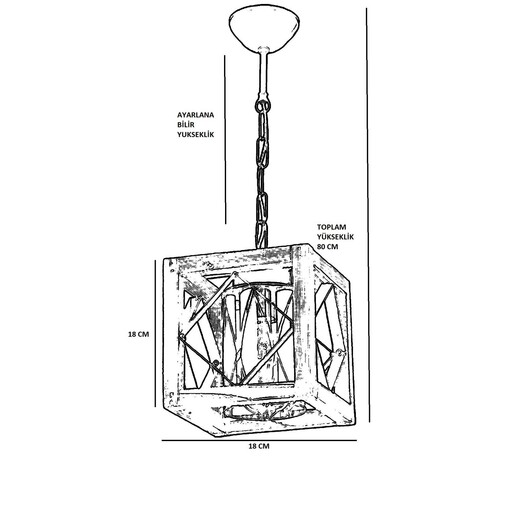 Visilica ZIKZAG, E27, smeđa