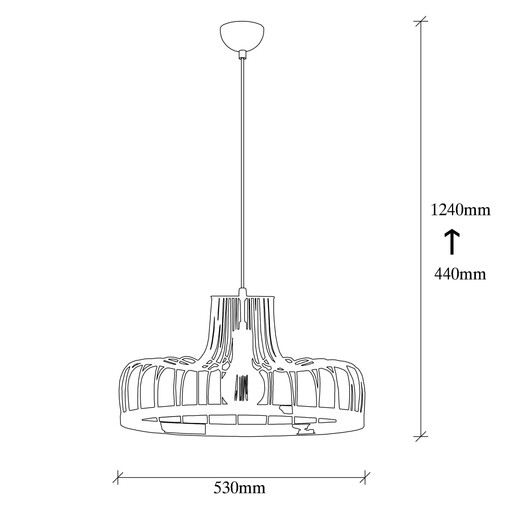 Visilica COOPER, E27, crna