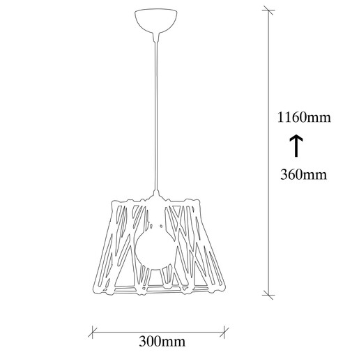 Visilica JUTINI, E27, zlatna