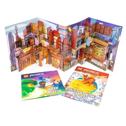 Lego Ninjago - Nova misija/Nove pustolovine/Garmadon protiv Lloyda  - kutija/3D scene + 2 knjige