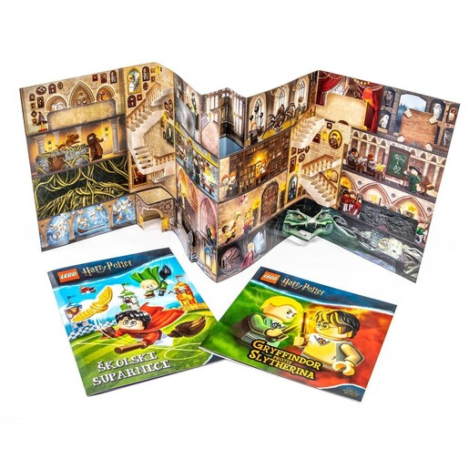 Lego Harry Potter - Potter protiv Malfoya - Dvoboj čarobnjaka/ Gryffindor protiv Slytherina/ Školski protivnici - kutija/3D scene + 2 knjige