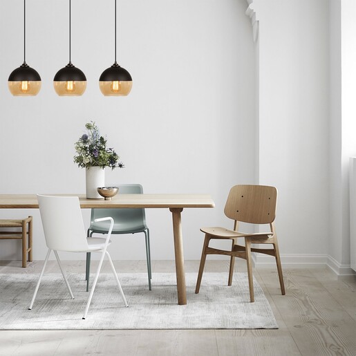 Visilica CAMINI TRIS, 3 x E2, crno/mjedena