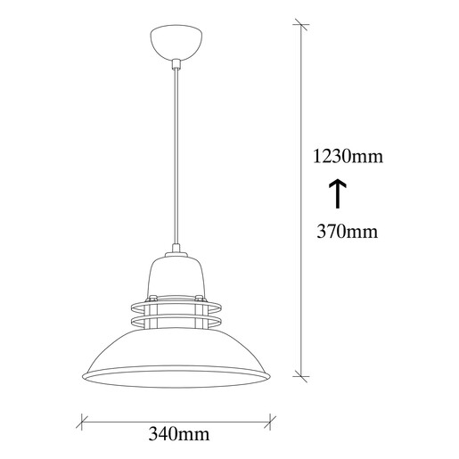 Visilica DARK, E27, crna