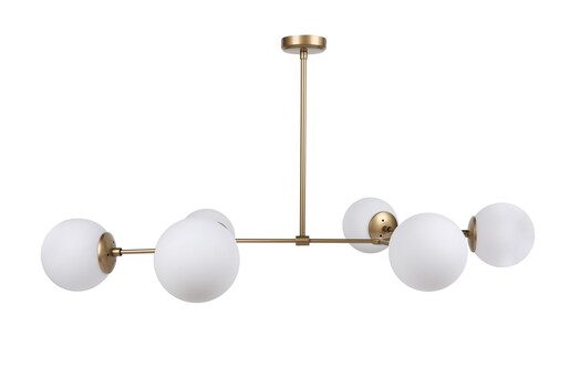 Visilica DAMAR, 6 x E27, zlatno/bijela