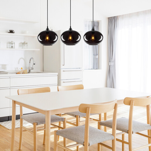 Visilica SMOKED 1, 3 x E27, crna