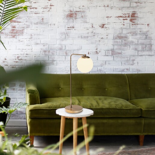 Stolna svjetiljka DAISY, E27, bakrena