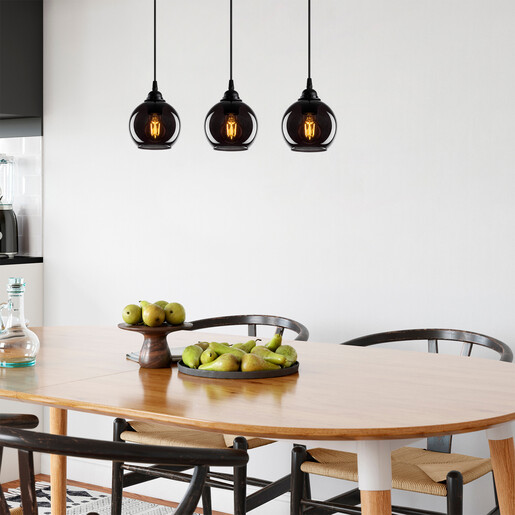 Visilica SMOKED 2, 3 x E27, crna