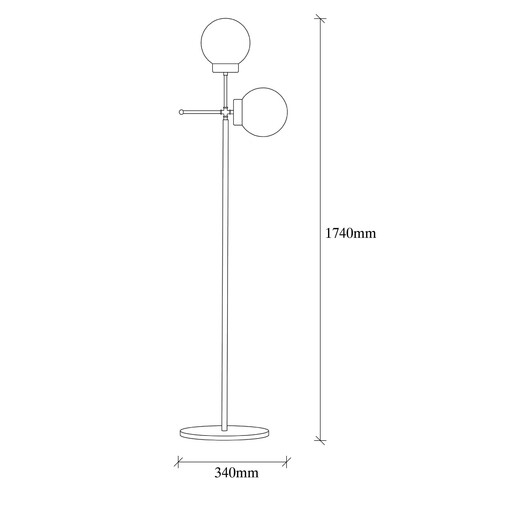 Podna svjetiljka MUDONI MR, 2 x E27,zlatna