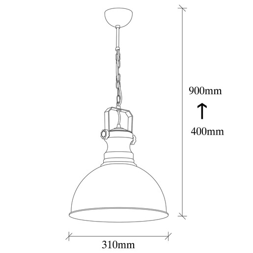 Visilica SIENA, E27, antique