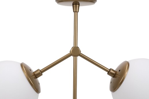 Visilica DAMAR 3, 3 x E27, zlatno/bijela