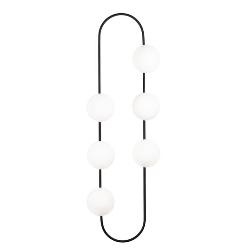 Visilica ABAKUS 4921, 6 x E27, crno/bijela