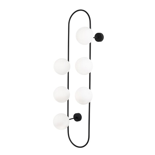 Visilica ABAKUS 4921, 6 x E27, crno/bijela