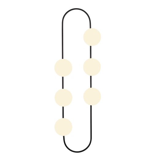 Visilica ABAKUS 4921, 6 x E27, crno/bijela