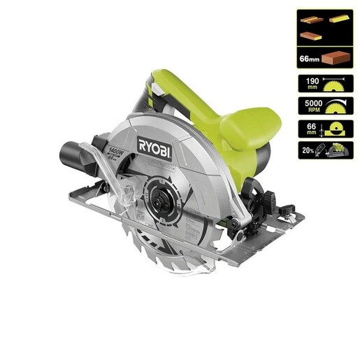 RYOBI kružna pila RCS1400-G - 1400W, list pile 190x16mm, dubina reza 66mm