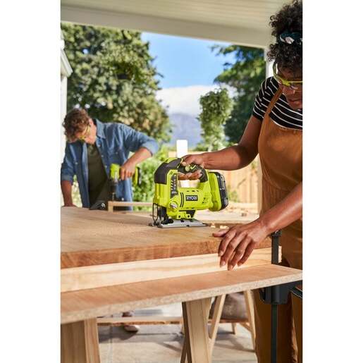 RYOBI akumulatorska ubodna pila R18JS-0  - 18V ONE+,  broj uboda 1100-3000/min, drvo do 100mm, željezo do 6mm, aluminij do 10mm, 1 list pile - SAMO ALAT