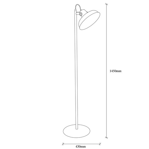 Podna svjetiljka LIK, E27, crno/zlatna