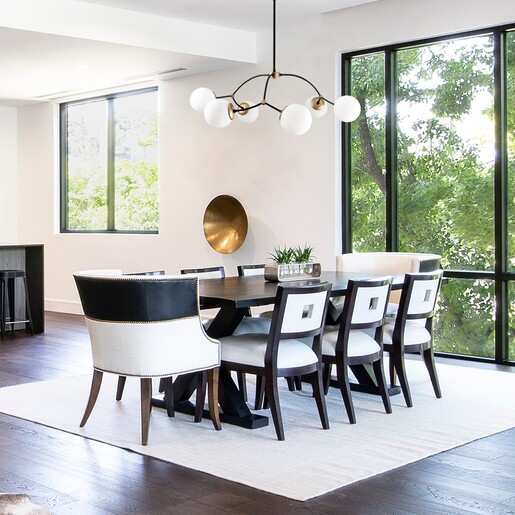 Visilica KROMOZOM 1021, 6 x E27, crno/bijela