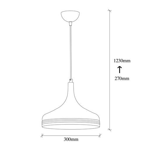 Visilica DODO, E27, bakrena