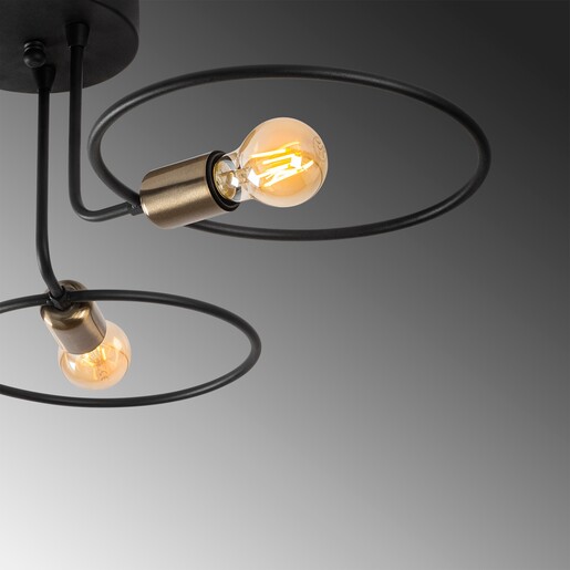 Visilica CIRCLE, 3 x E27, crna