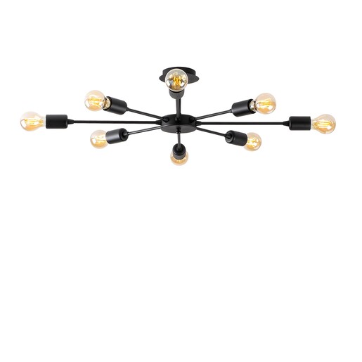 Visilica RAY, 8 x E27, crna