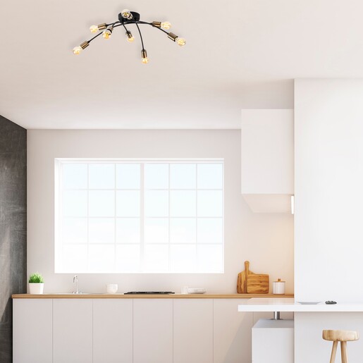 Visilica BANANA 1151, 8 X E27, crna/vintage